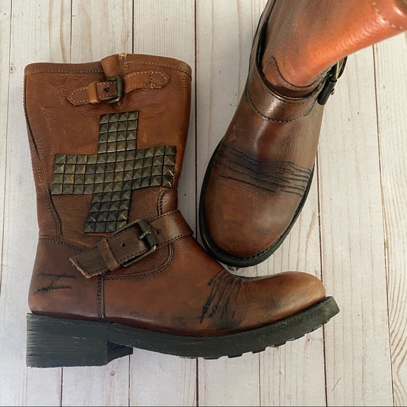Ash Shoes - ASH studded cross moto boot - sz 8